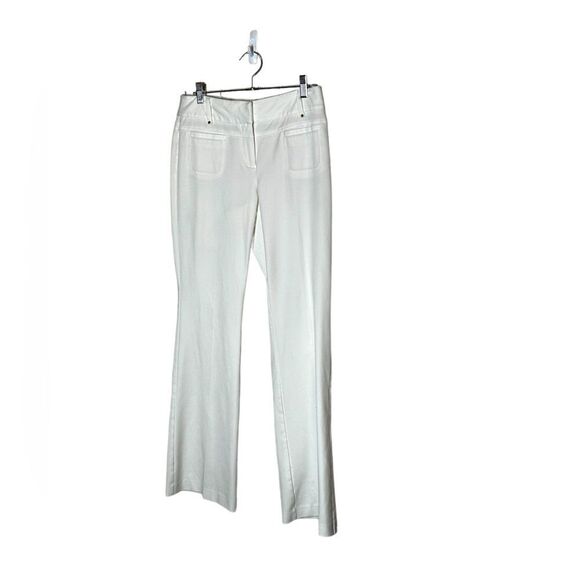 Cache white polyester blend bootcut stretch dress pants size 6 summer nautical - Picture 2 of 7